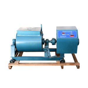 Single horizontal shaft forced concrete mixing